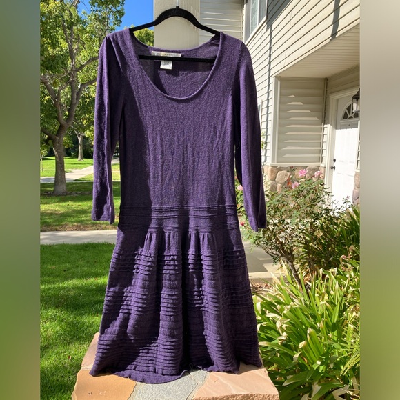 Max Studio Purple Sweater Dress, XL - Picture 5 of 6